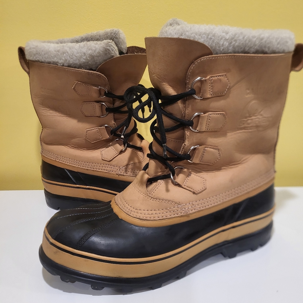 Sorel Men's Black and Tan Snow Boots